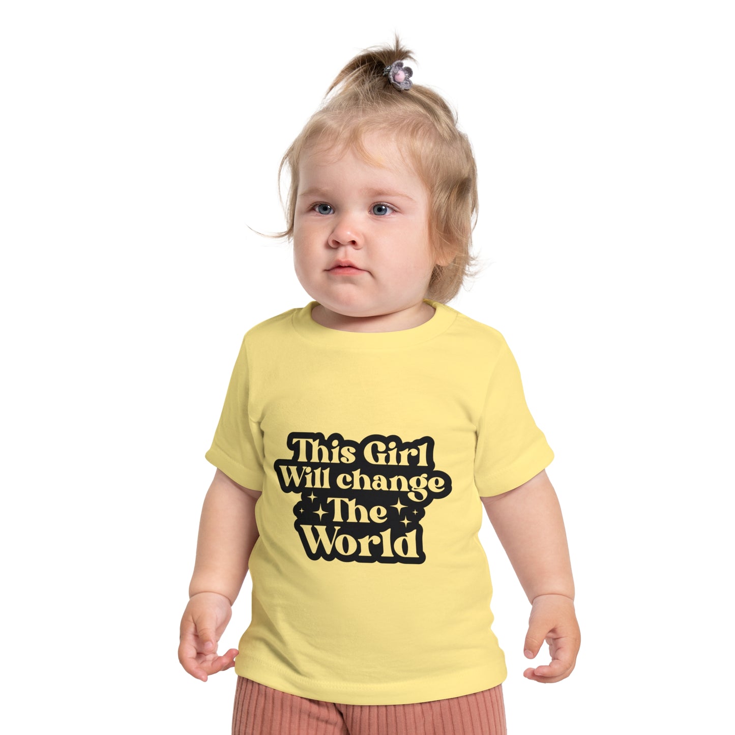 Inspiring Baby T-Shirt - "This Girl Will Change The World" - Short Sleeve Tee for Future Leaders