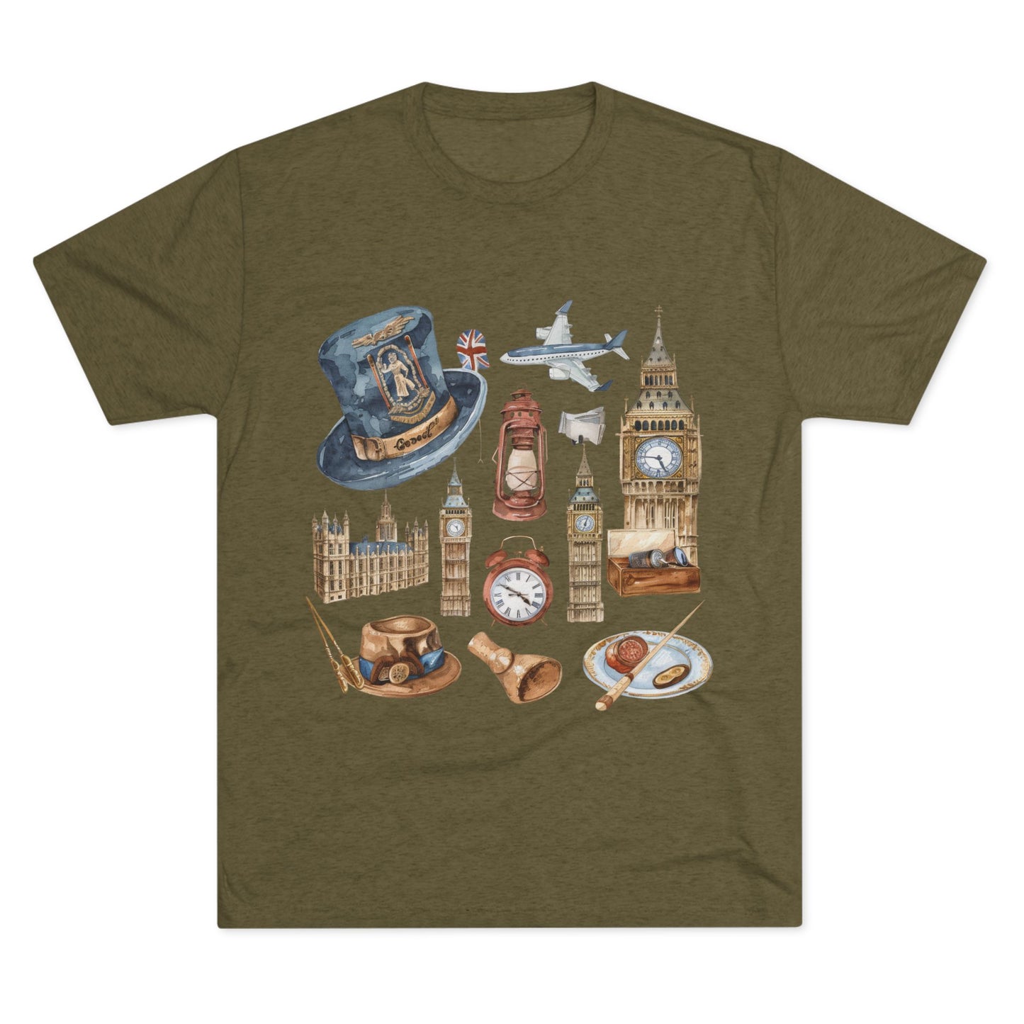 Vintage England Classy Unisex Tri-Blend Crew Tee