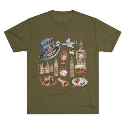 Vintage England Classy Unisex Tri-Blend Crew Tee