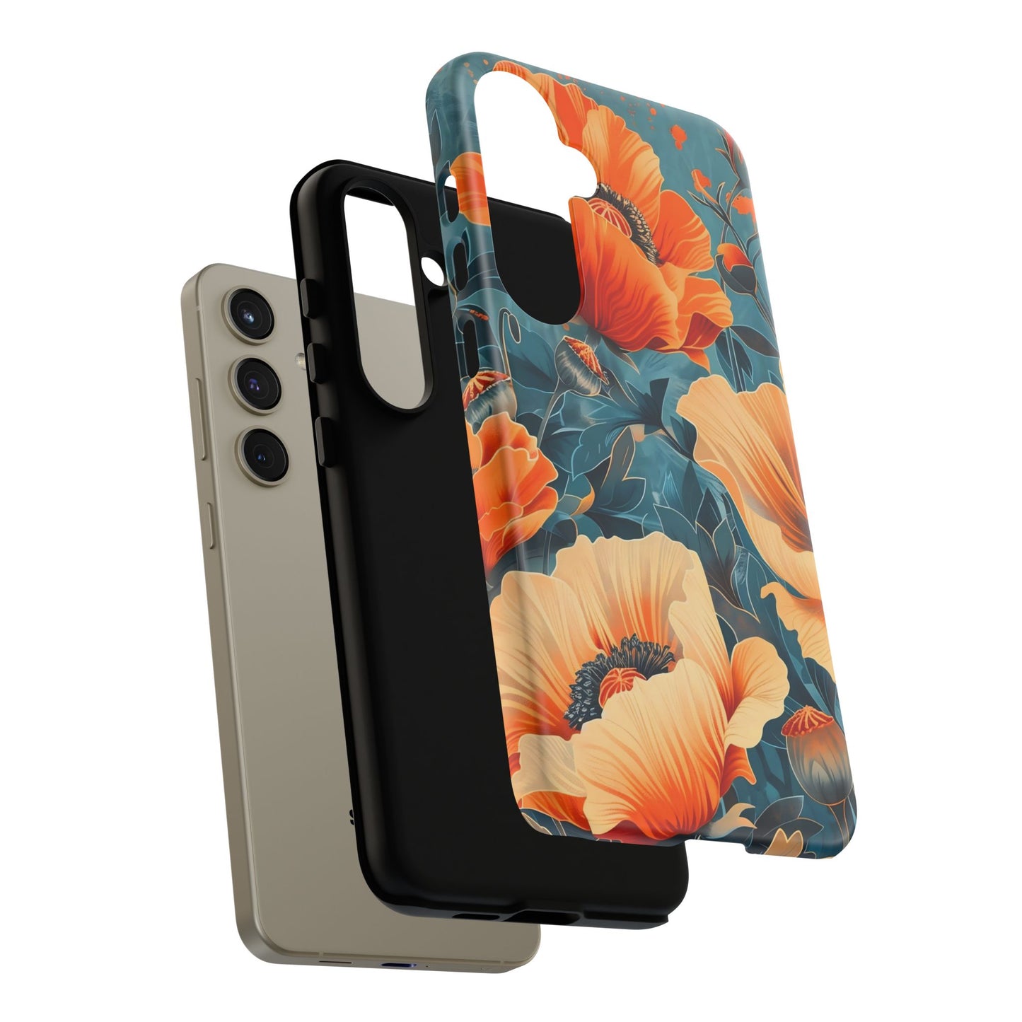 Floral Phone Case, Tough Cases for Protection and Style, Spring Aesthetic, Gift for Her, Phone Accessory for Nature Lovers