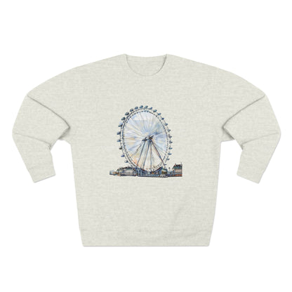 Unisex Crewneck Sweatshirt - London Eye - Iconic Ferris Wheel