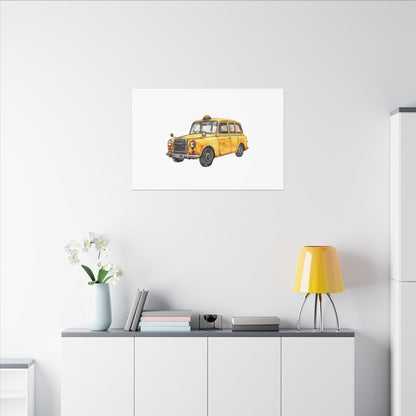 Vintage Taxi Matte Canvas, Stretched, 0.75" (Multi-Size)