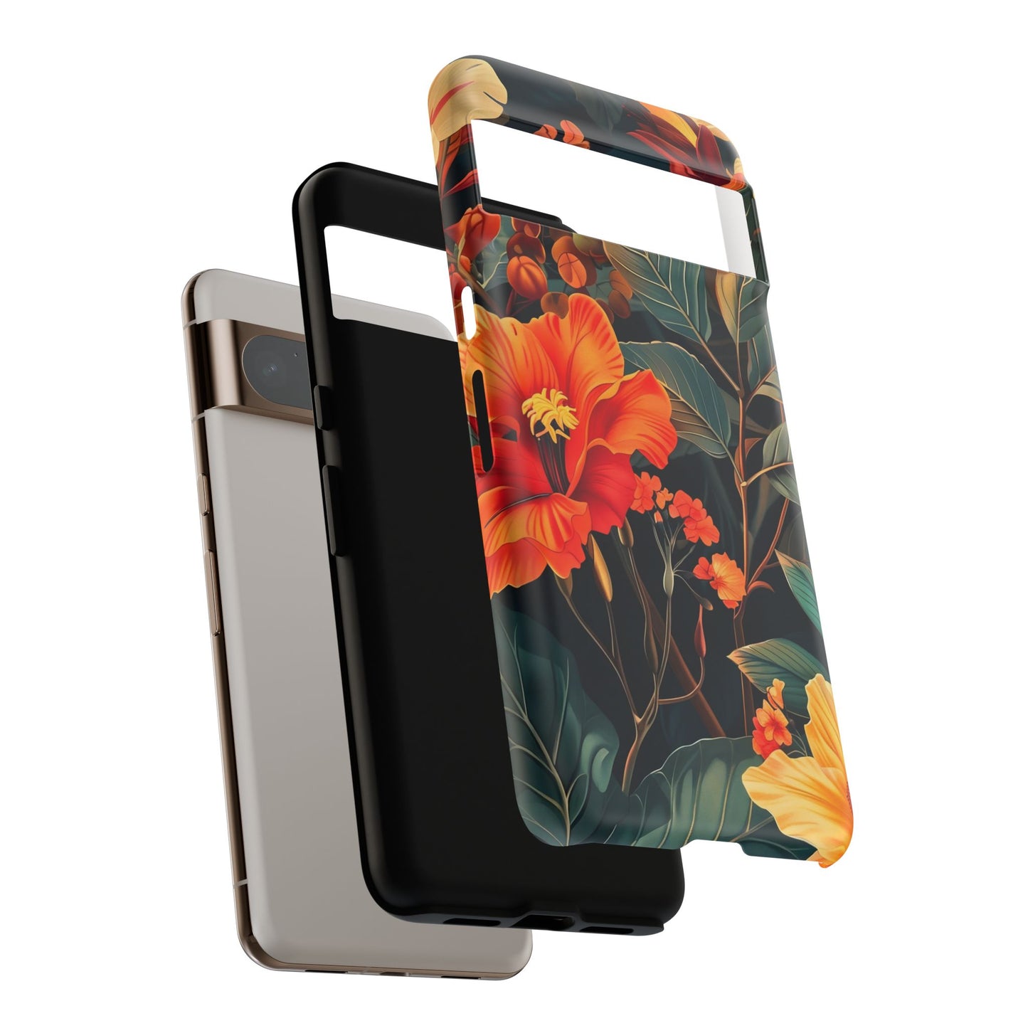 Tough Floral Phone Case | Tropical Vibe, Gift for Nature Lovers, Summer Beach Accessory, Floral Pattern, Trendy Phone Accessories