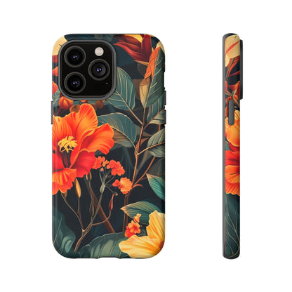 Tough Floral Phone Case | Tropical Vibe, Gift for Nature Lovers, Summer Beach Accessory, Floral Pattern, Trendy Phone Accessories