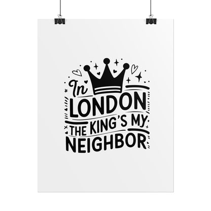 London Themed Rolled Poster - Whimsical Art Print for Home Decor, Gifts, Travel Lovers, Wall Art, Inspirational Quote