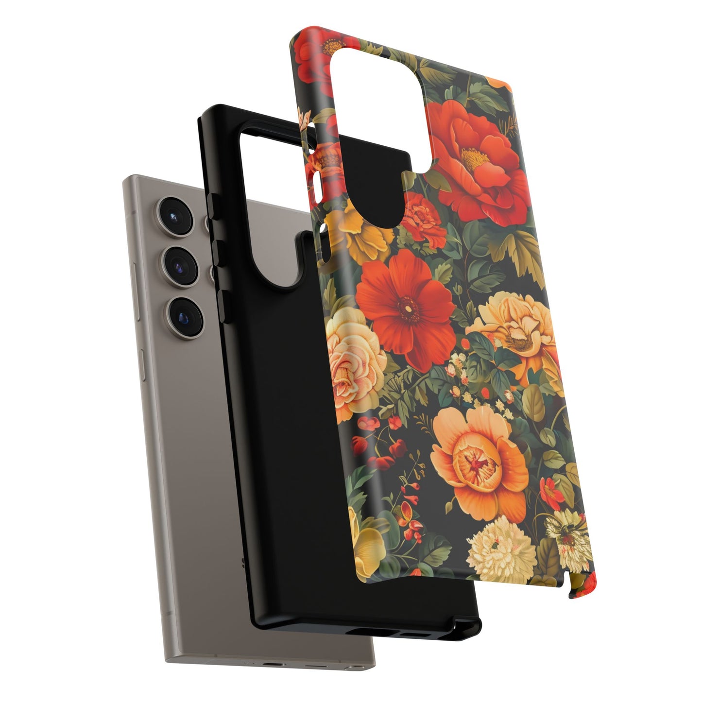 Floral Phone Case, Tough Cases, Decorative Tech Accessories, Gift for Her, Nature Lover Gift, Boho Style Case, Spring Floral Cover