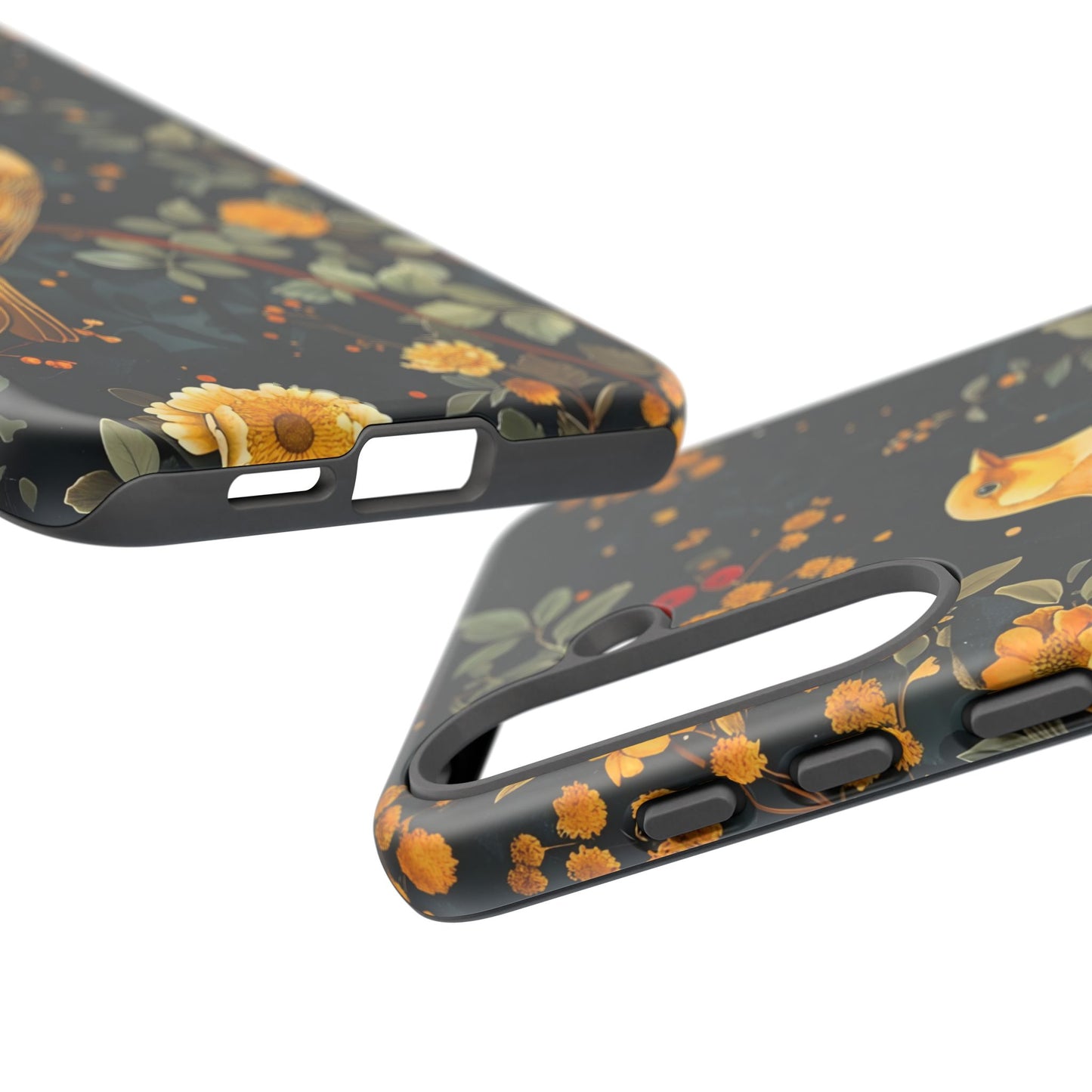Floral Phone Case, Tough Cases with Bird Design, Nature Lover Gift, Stylish Protection, Birthday Present, Floral Phone Cover
