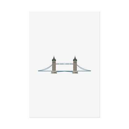 Tower Bridge Rolled Poster, London City Decor, Wall Art, Gift for Travelers, Home Aesthetic, UK Wall Art
