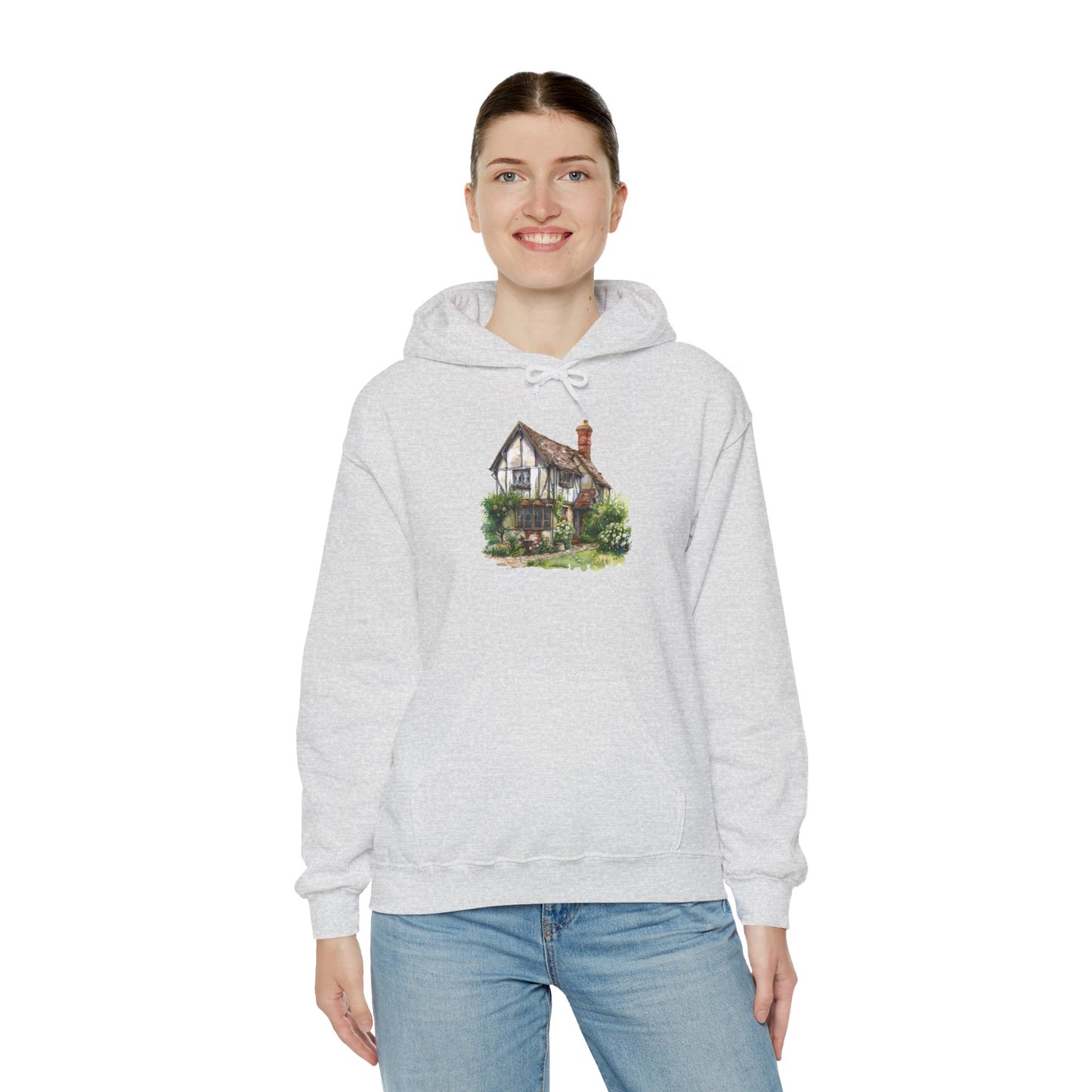 Unisex Heavy Blend™ Hooded Sweatshirt - Charming & Cozy - Life in a British Village House