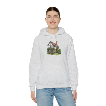 Unisex Heavy Blend™ Hooded Sweatshirt - Charming & Cozy - Life in a British Village House