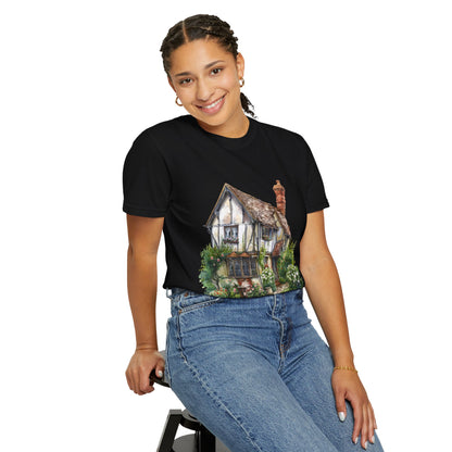 Unisex Garment-Dyed T-shirt - Charming & Cozy - Life in a British Village House