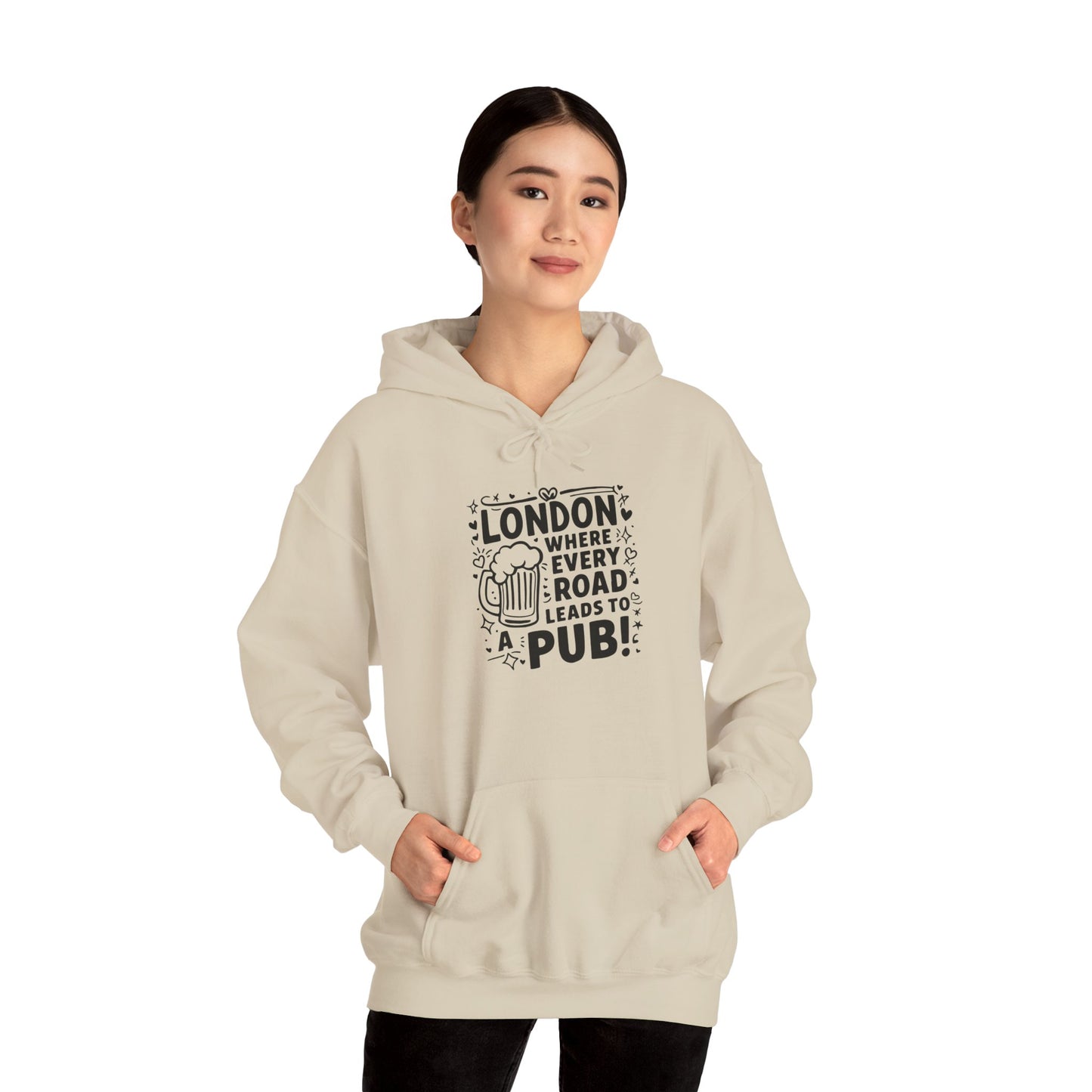 Unisex Heavy Blend™ Hooded Sweatshirt - London's Pub leading Roads