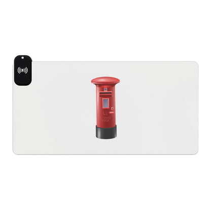 Royal Mailbox - LED Gaming Mouse Pad with Wireless Charging, Gaming Desk Accessory, RGB Decor, PC Gamer Gift, Office Essentials