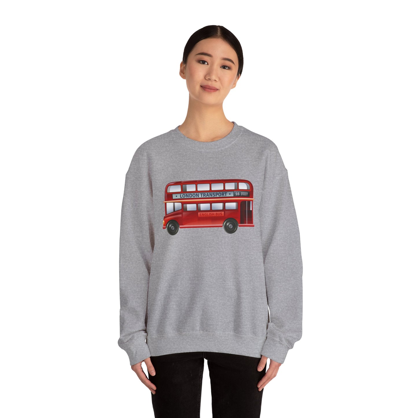 Unisex Heavy Blend™ Crewneck Sweatshirt - Hop On! The British Double-Decker Experience