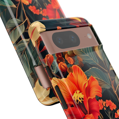 Tough Floral Phone Case | Tropical Vibe, Gift for Nature Lovers, Summer Beach Accessory, Floral Pattern, Trendy Phone Accessories