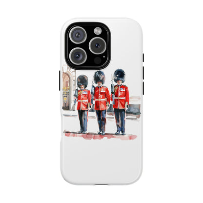 Phone Case with Royal Guard Design, Unique Cell Cover, London Souvenir, Tough Phone Case, Gift for Travelers, Stylish Street Photography