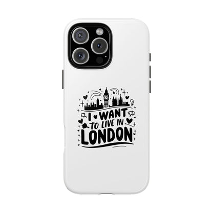 London-Themed Tough Phone Case - Chic & Stylish Protection