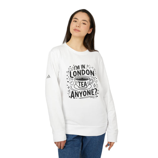 Adidas Unisex Fleece Crewneck Sweatshirt - I'm in London (Tea) Anyone?