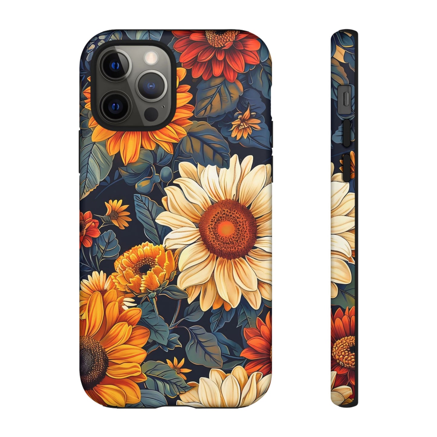 Floral Tough Phone Case | Sunflower Design, iPhone Cover, Protective Case, Gifts for Her, Floral Phone Accessory