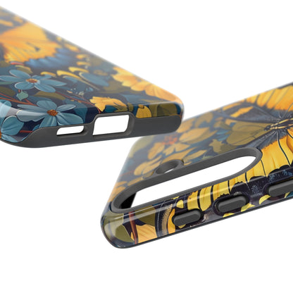 Colorful Butterfly Phone Case, Floral Design, Tough Cases, Protective Cover, Gifts for Nature Lovers, Birthday Present