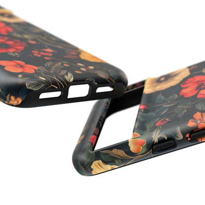 Floral Phone Case, Tough Cases, Flower Motif, Protective Cover, Gift for Her, Floral Design, Spring Accessory