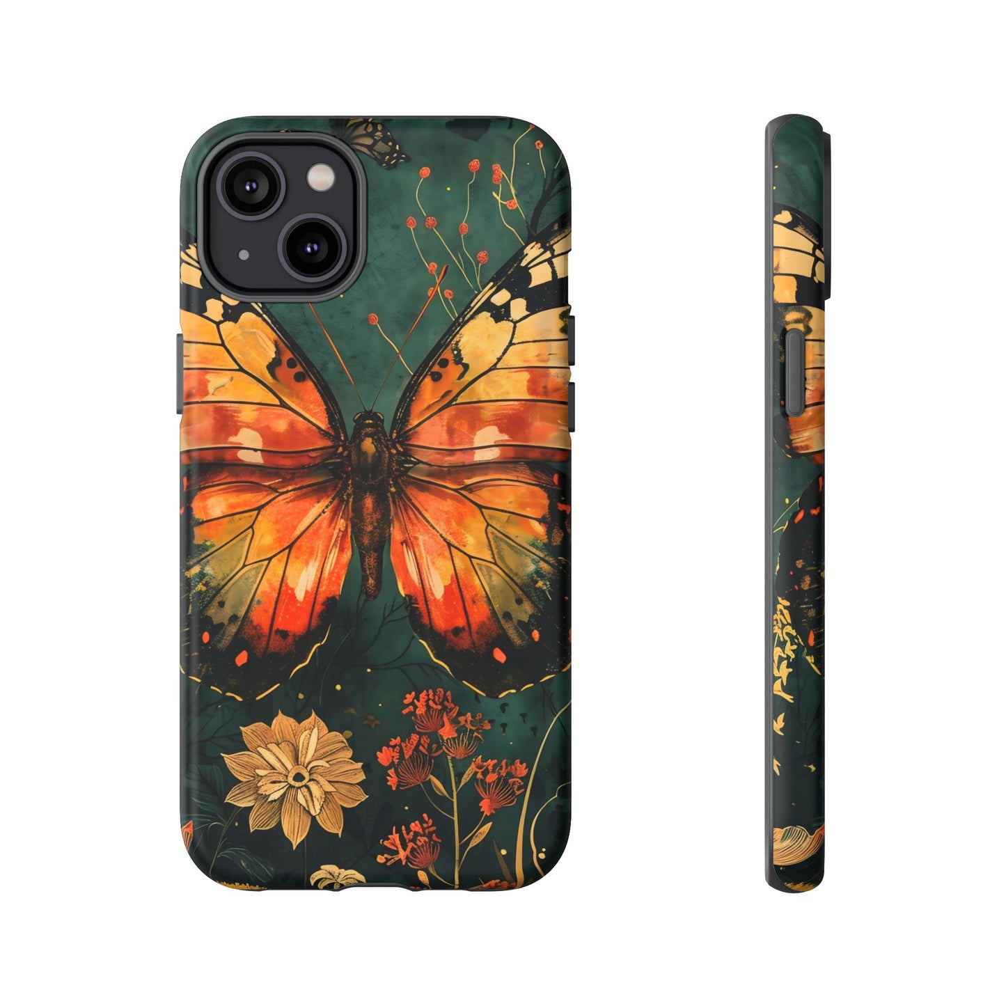 Butterfly Phone Case – Tough Cases for Nature Lovers, Floral Design, Butterfly Art, Unique Gift, Eco-Friendly Protection