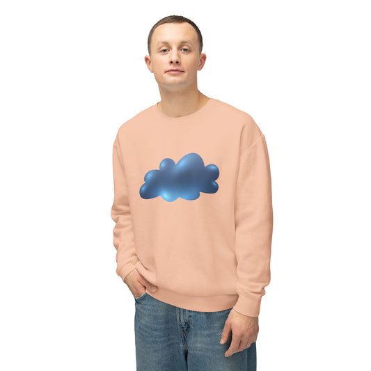 Unisex Lightweight Crewneck Sweatshirt - Serene Cloudscape - Dreamy Cloud