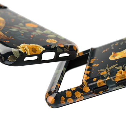 Floral Phone Case, Tough Cases with Bird Design, Nature Lover Gift, Stylish Protection, Birthday Present, Floral Phone Cover