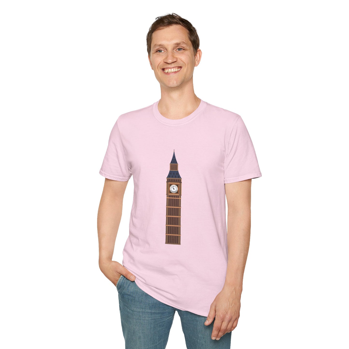 Unisex Softstyle T-Shirt Durable - London’s Legendary Big Ben Tower