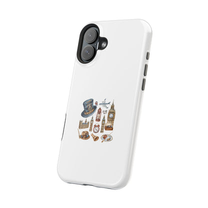 London Theme Magnetic Tough Cases, Phone Covers, Unique Gifts for Travelers, Travel Accessories, London Souvenirs