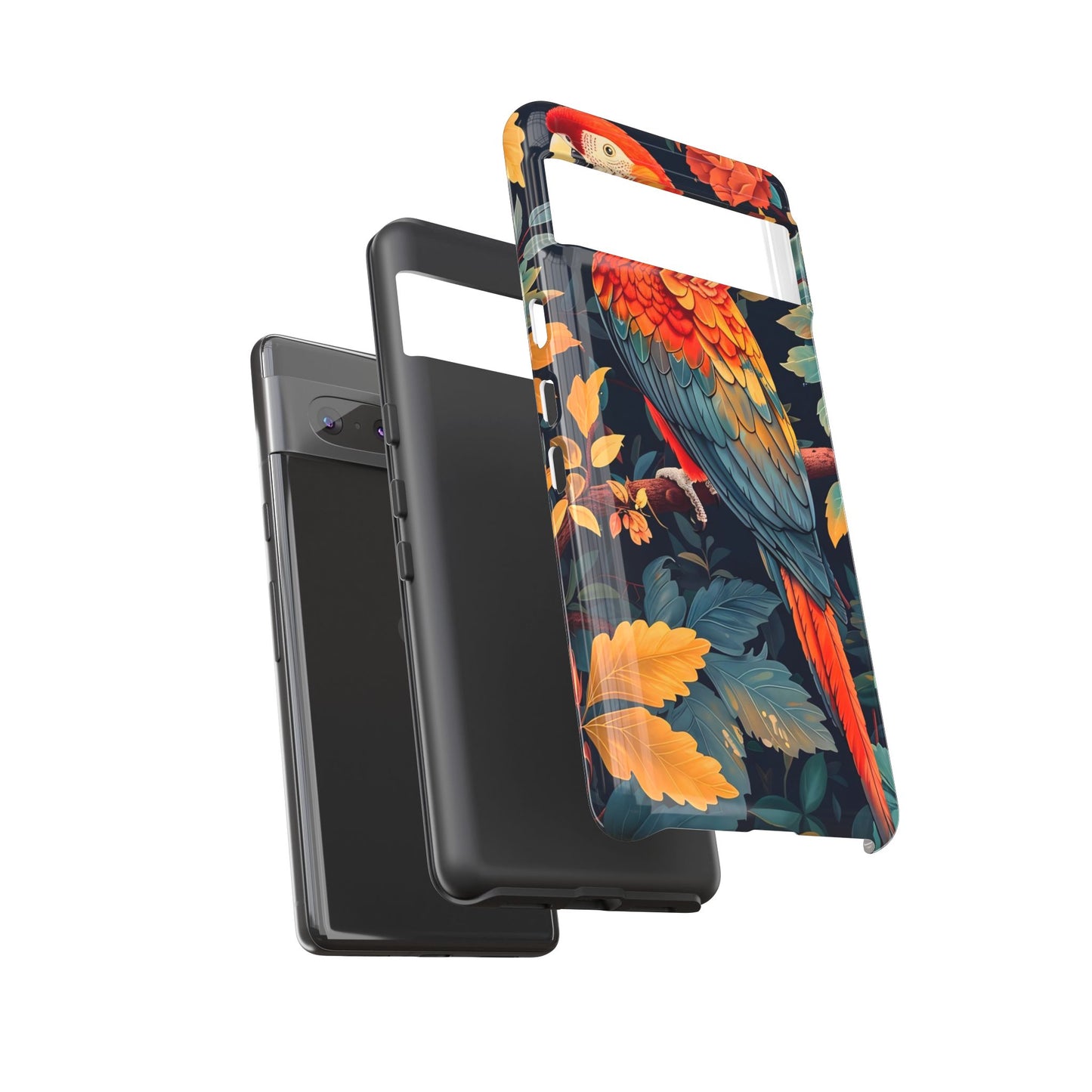 Vibrant Parrot Phone Case - Tough, Stylish, Nature-Inspired, Tropical, Wildlife, Perfect Gift, Summer Vibes