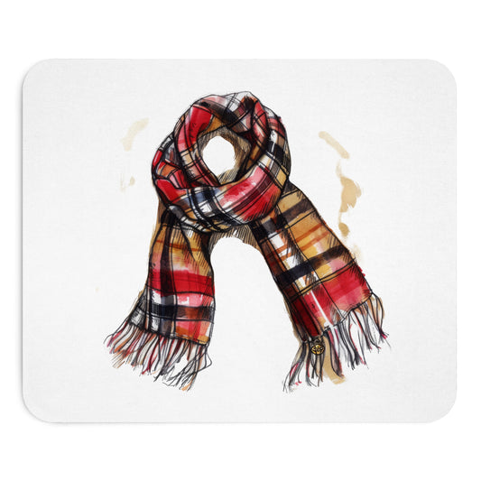 Cozy Scarf Mouse Pad, Warm Desk Accessory, Ideal Gift for Home Office, Seasonal Décor, Great for Winter