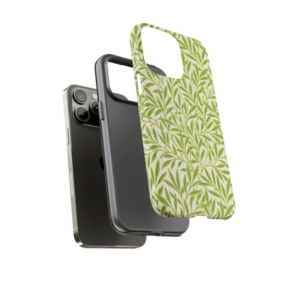 Green Leaf iPhone Case, Tough Cases, Botanical Phone Protection, Eco-Friendly Cover, Nature Lover Gift, Trendy Cell Phone Accessory