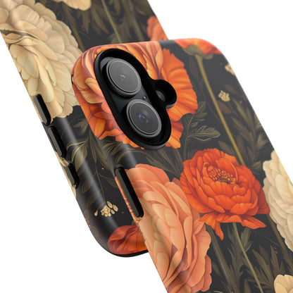 Floral Phone Case with Tough Protection, Blooming Ranunculus Design, Durable Cover, Gift for Flower Lovers, Eco-Friendly Phone Accessory