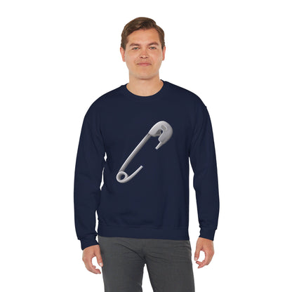 Unisex Heavy Blend™ Crewneck Sweatshirt Classy - Minimalist Safety Pin