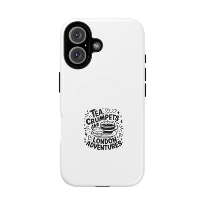 Magnetic Phone Case - Tea, Crumpets, and London Adventures, Unique Gift for Travelers, Phone Accessory, Fun Case for iPhone