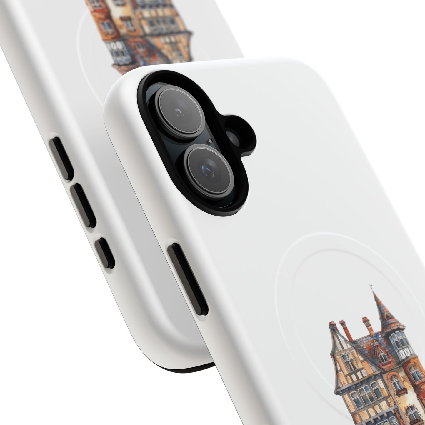 Artistic Magnetic Phone Case | Tough Protective Cover for iPhones | Unique House Design | Gift for Homeowners & Tech Lovers