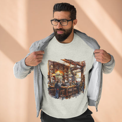 Unisex Crewneck Sweatshirt - London Pub Interior British Tavern
