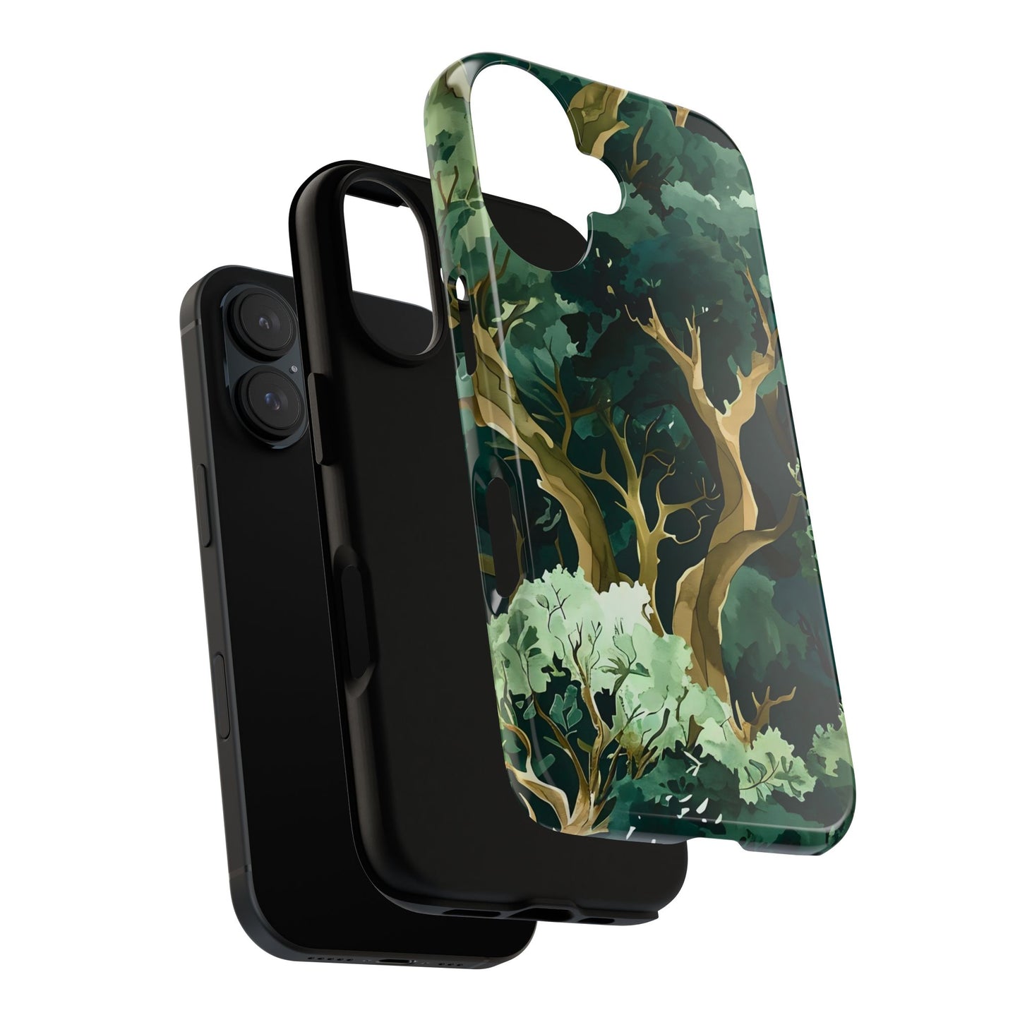 Forest Green Phone Case, Nature-Inspired Tough Cases, Eco-Friendly Gift, Outdoor Lover Accessory, Unique Phone Cover