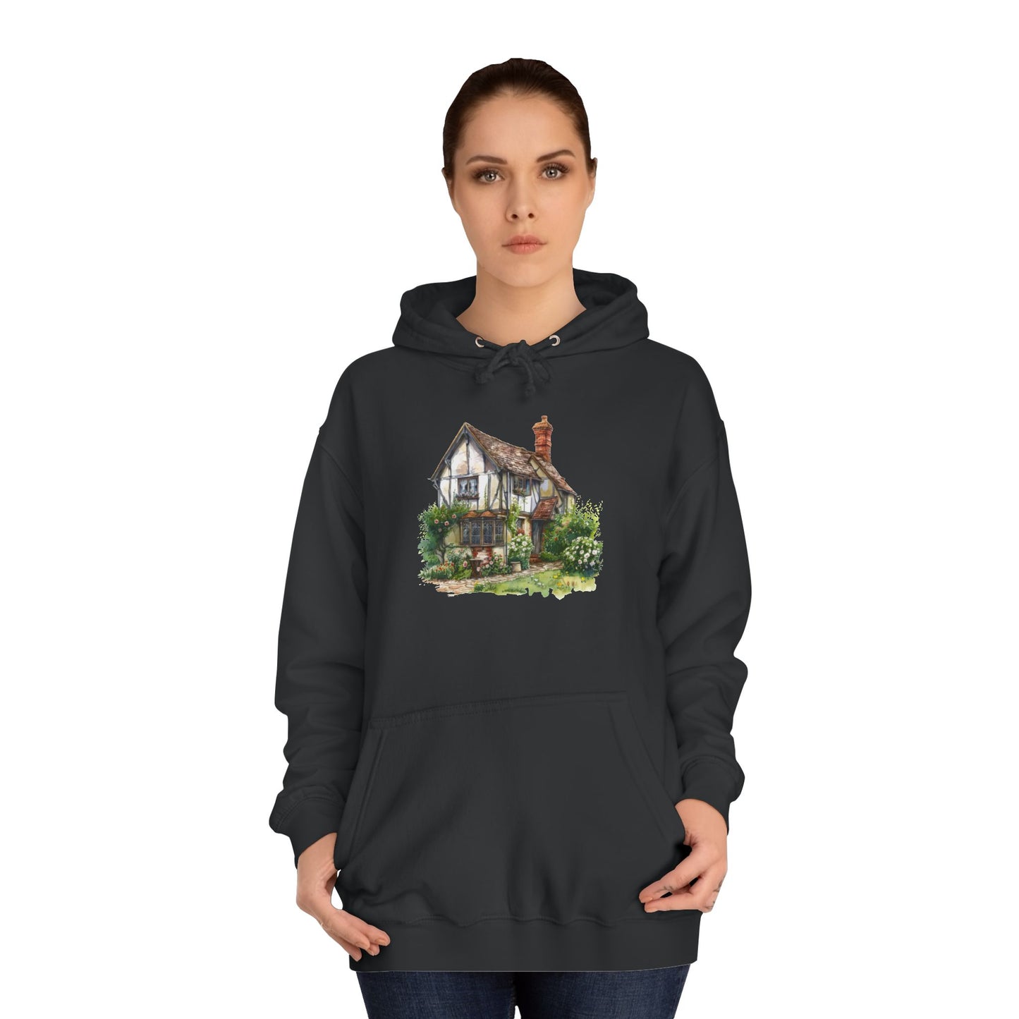 Unisex College Hoodie - Quintessentially British - The Cozy Cottage