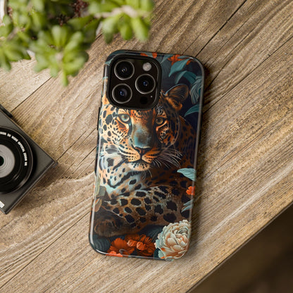 Wildlife Phone Case with Leopard Design | Tough Cases, Animal Prints, Floral Phone Cover, Gift for Nature Lovers, Unique Phone Accessories