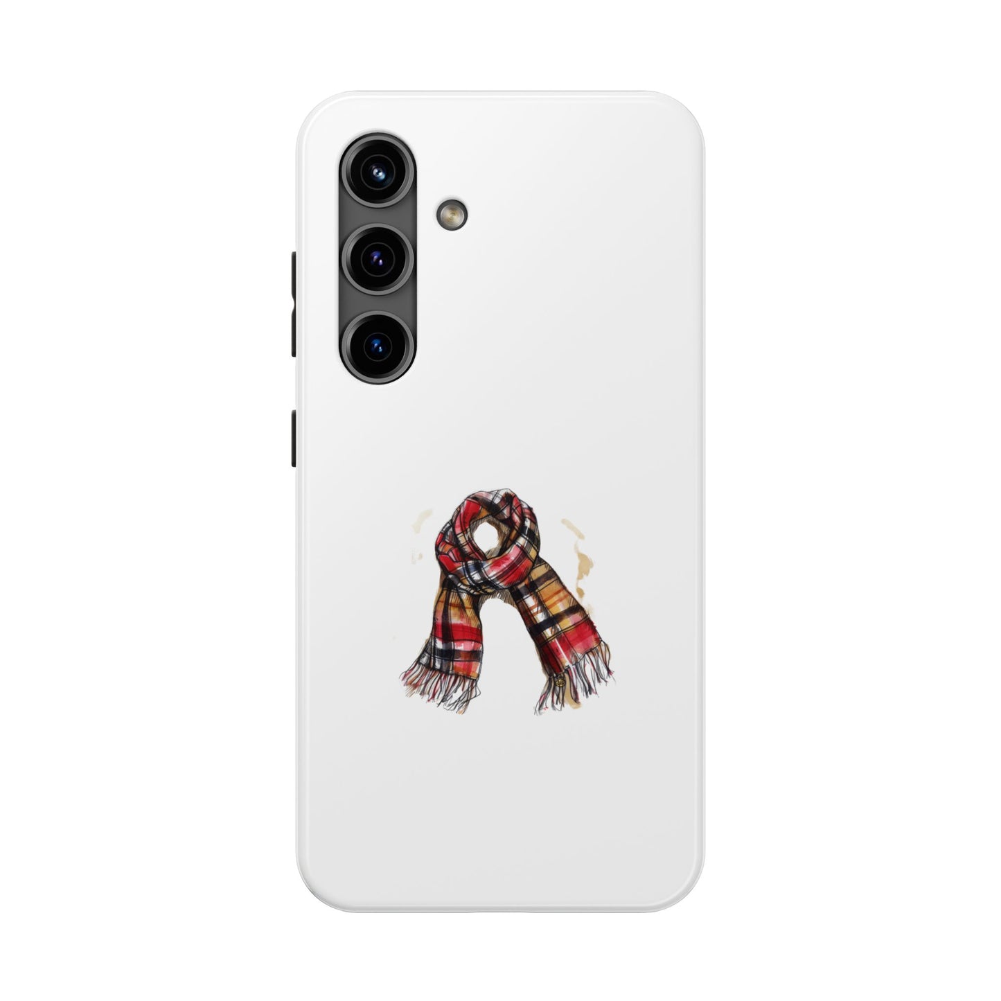 Cozy Plaid Scarf Phone Case - Tough Protection for Winter Style