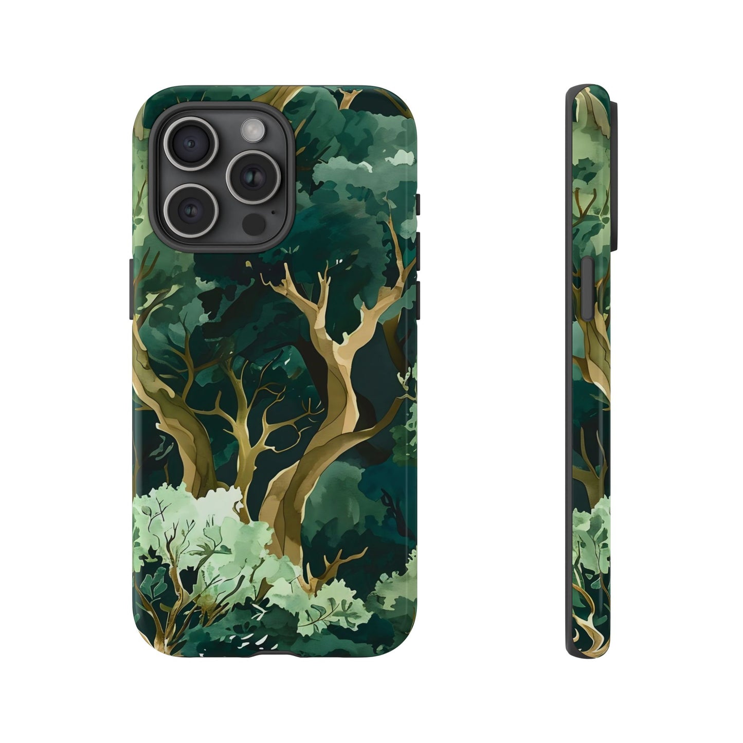 Forest Green Phone Case, Nature-Inspired Tough Cases, Eco-Friendly Gift, Outdoor Lover Accessory, Unique Phone Cover