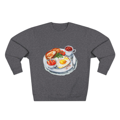 Unisex Crewneck Sweatshirt - British Royal Breakfast Elegant and Opulent Morning Feast