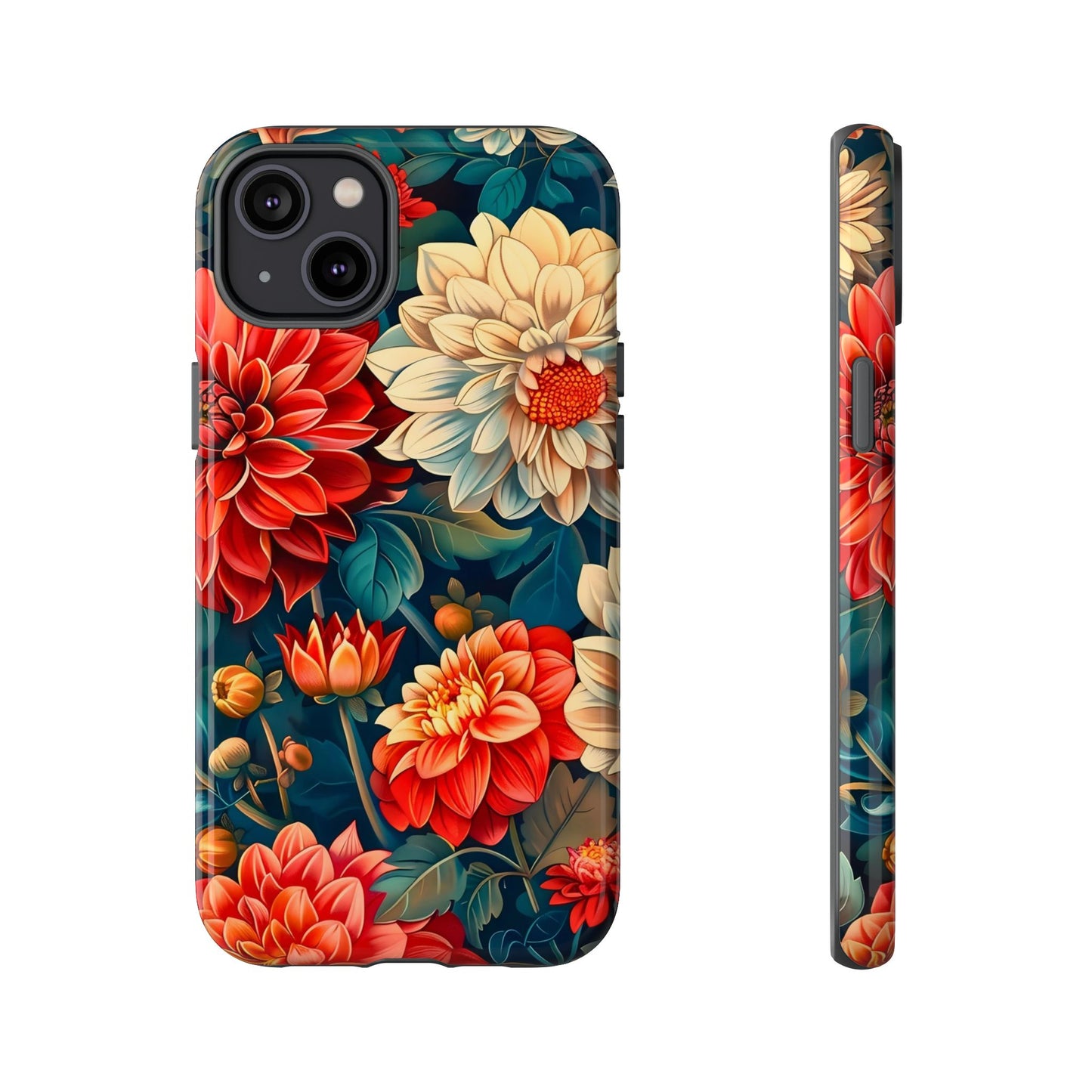 Floral Phone Case - Vibrant Tough Cases, Stylish Floral Cell Phone Cover, Gift for Her, Trendy Phone Accessory, Flower Design