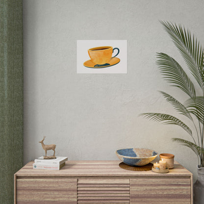 Coffee Lovers Rolled Posters, Cute Coffee Art, Kitchen Decor, Coffee Shop Print, Gift for Coffee Enthusiasts