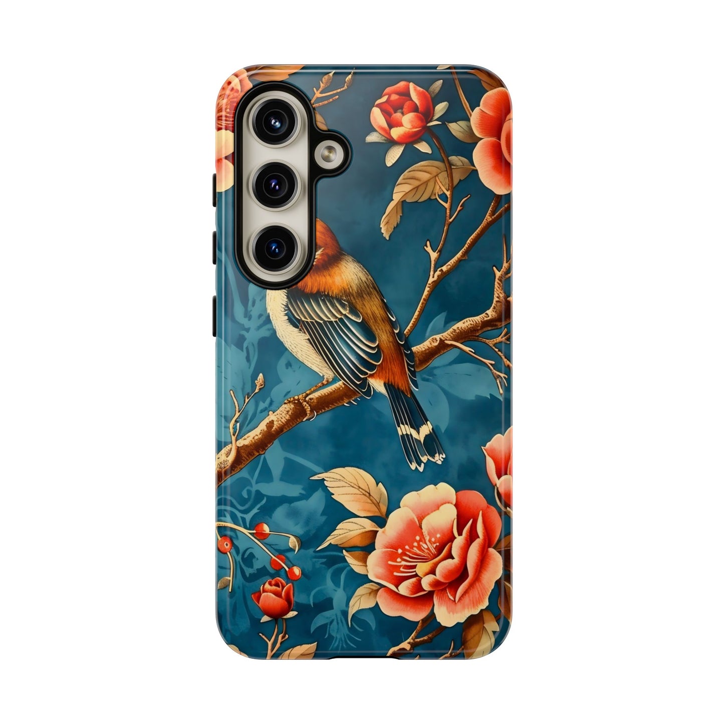 Bird & Floral Phone Case, Tough Cases for Nature Lovers, Gift for Her, Customizable Design, Vibrant Tech Accessories
