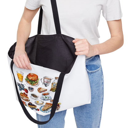 Delicious Weekend Tote Bag, Foodie Gifts, Summer Outing Bag, Travel Tote, Picnic Essentials