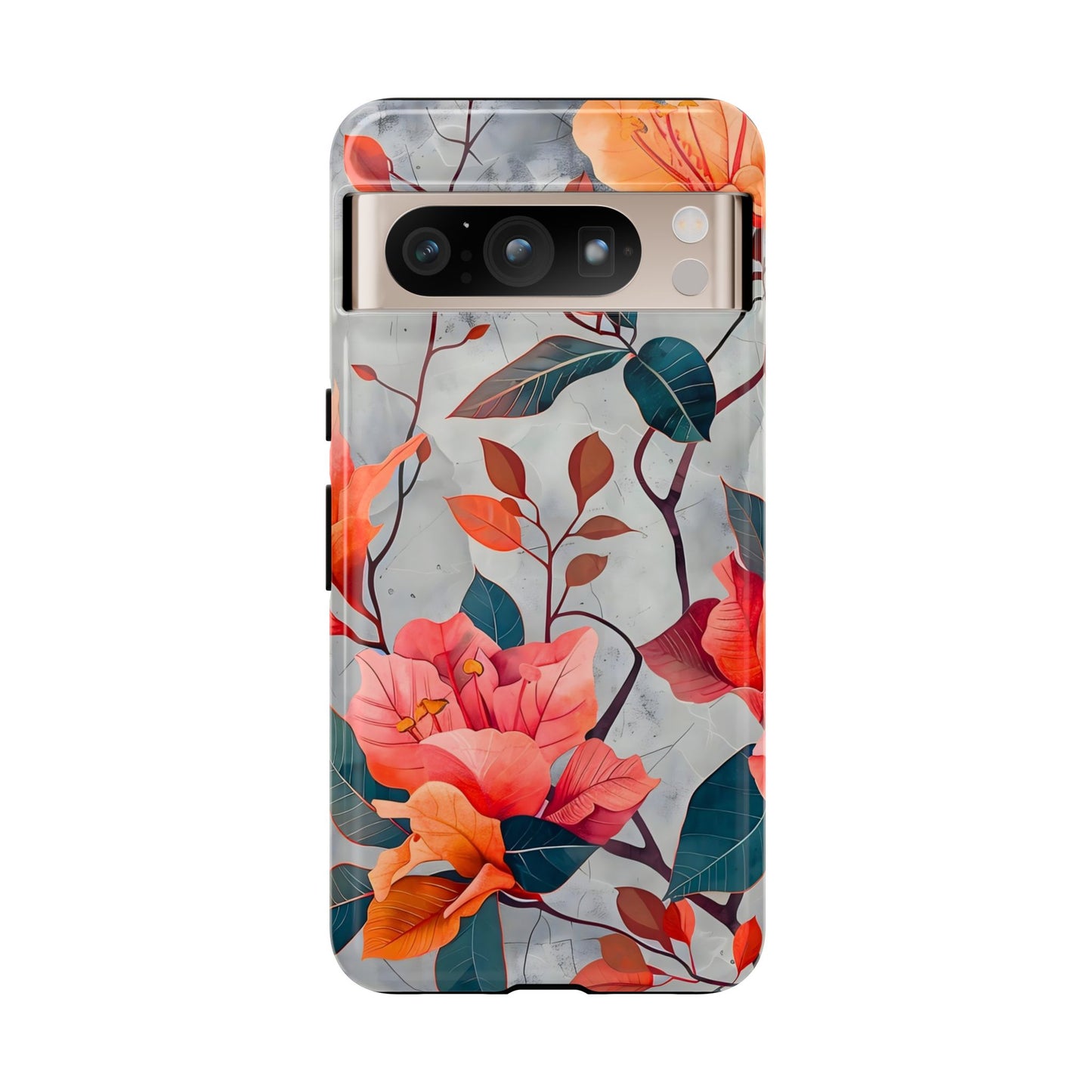 Floral Phone Case, Tough Cases, Flower Power, Gift for Her, Decorative Phone Cover, Trendy Accessories, Everyday Style