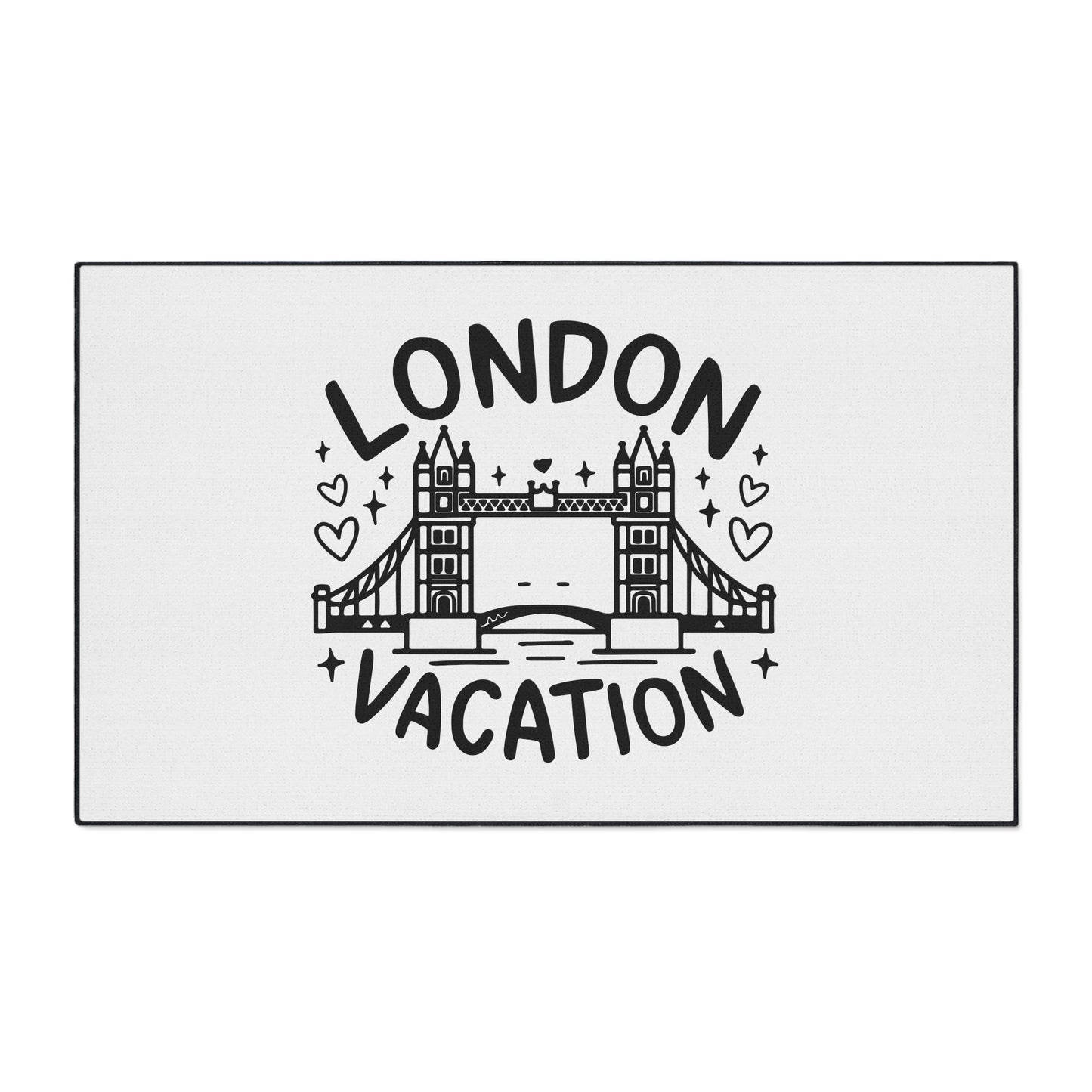 London Vacation Floor Mat, Decorative Heavy Duty Mat for Home, Travel Decor, Gift for Travelers, Kitchen & Entryway Rug